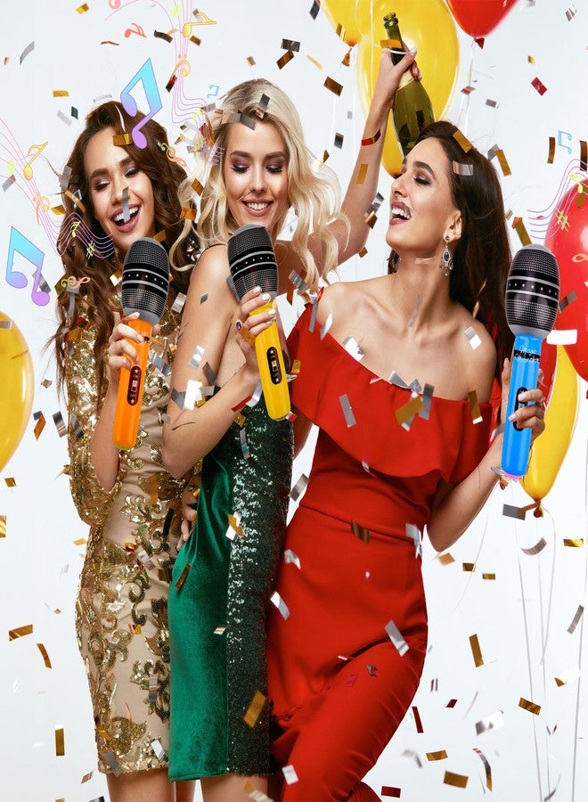 Feradny 48 Pieces Giant Blow up Microphone 9.8 Inch Inflatable Microphones Assorted Colors Inflatable Microphone Props Toys for Kids Musical Concert Themed Party Birthday Party Decoration - Image 5
